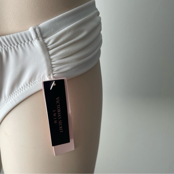 Victorias Secret Cheeky Skimpy Bikini Swim Bottom Solid White NWT Size Large - Picture 3 of 7